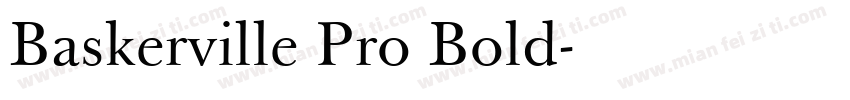 Baskerville Pro Bold字体转换